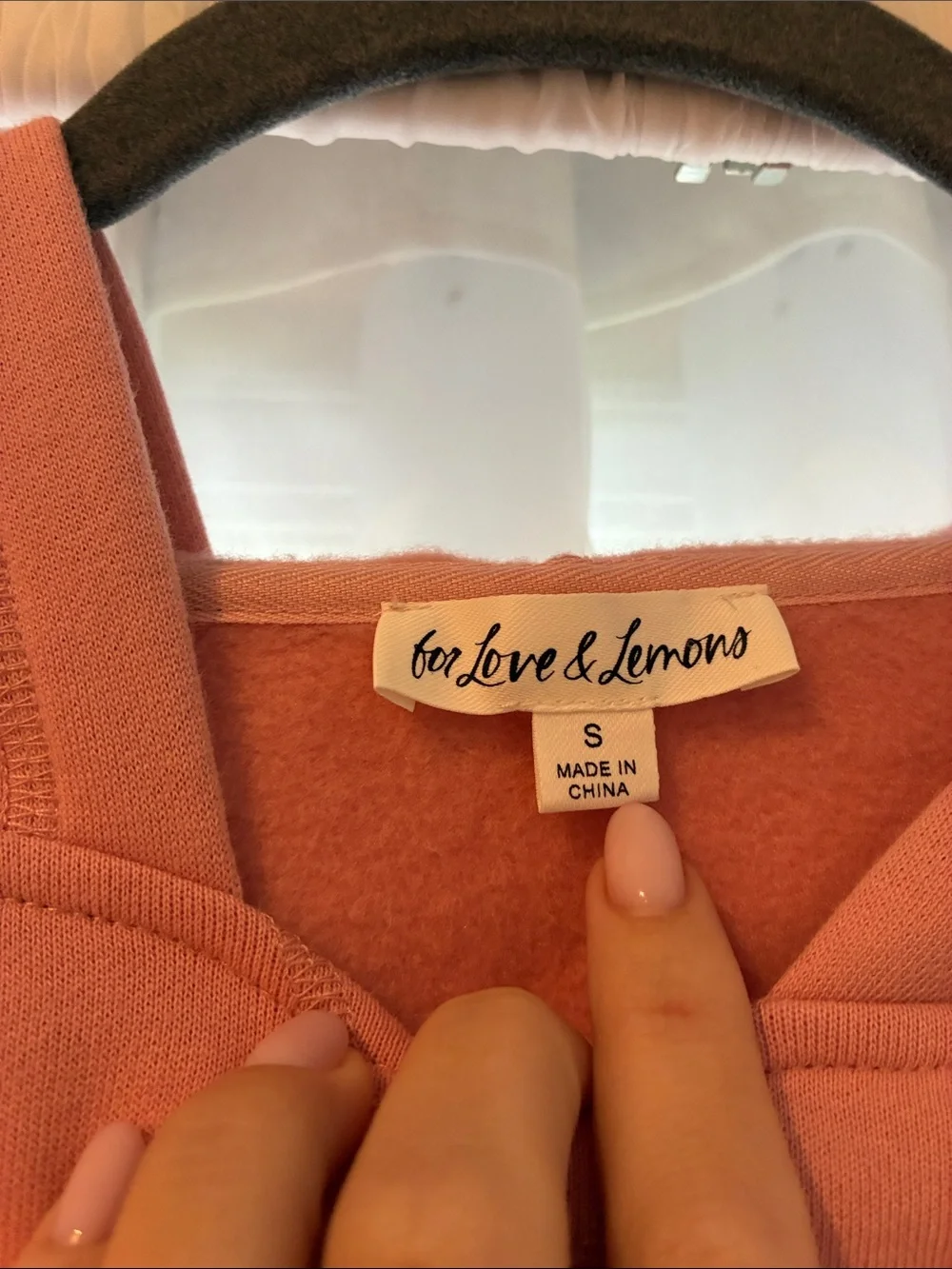 FOR LOVE AND LEMONS X VICTORIA SECRET JOSIE CROPPED HOODIE SWEATSHIRT